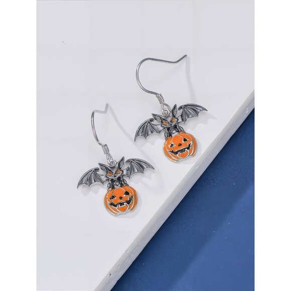 4th of July 925 Sterling Silver American Flag Independence Day Dangle Earring - Picture 2 of 6